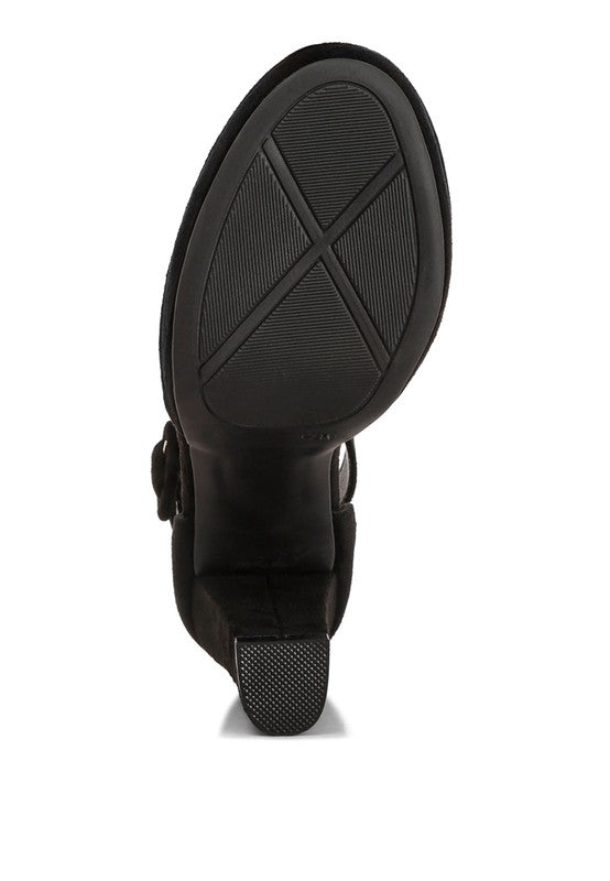 Rag Company women's black interchangeable ankle strap platform sandals