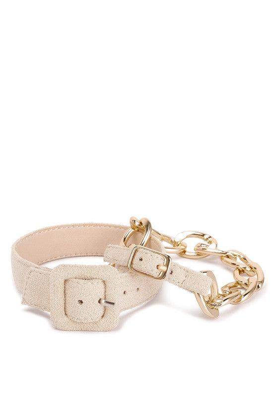 Rag Company interchangeable ankle strap platform sandals in beige, stylish and versatile