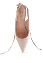 Beige lace up cut out sandals for women, perfect for summer outings