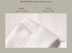 Men's high rise wide leg trousers in raw cotton for stylish comfort