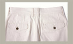 Men's high rise wide leg trousers in cream, perfect for casual outings