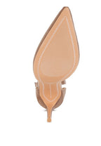 Rag Company microfiber stiletto heel sandals in tan for stylish occasions