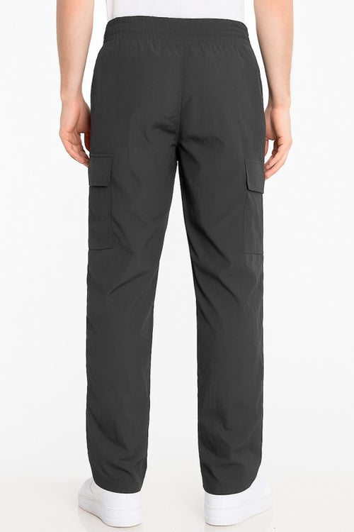 Men's nylon cargo pants for men, versatile gray style for casual wear