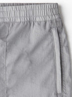 Gray nylon cargo pants for men, versatile and comfortable for daily wear