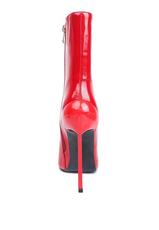 Rag Company red bottom high heel shoes, glossy finish for stylish occasions