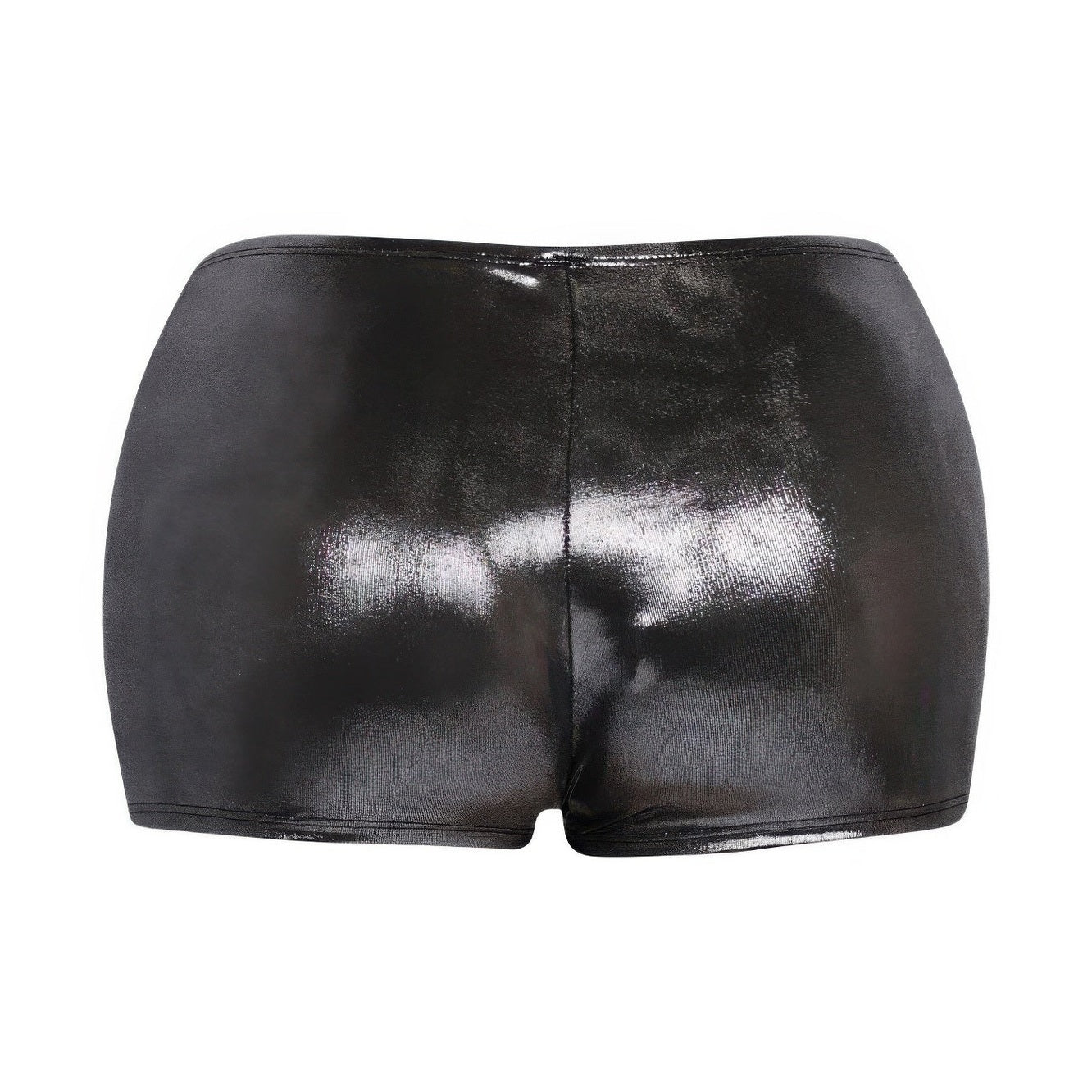Shimmer high waisted shorts women in sleek black for a stylish and trendy summer look