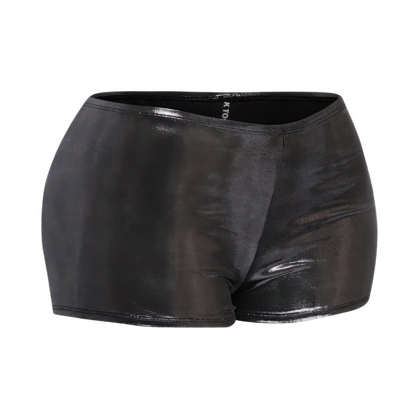 Shimmer high waisted shorts women in sleek black design for stylish summer outfits