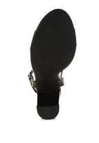 Women's tinted clear strap block heel sandals, perfect for stylish summer outings