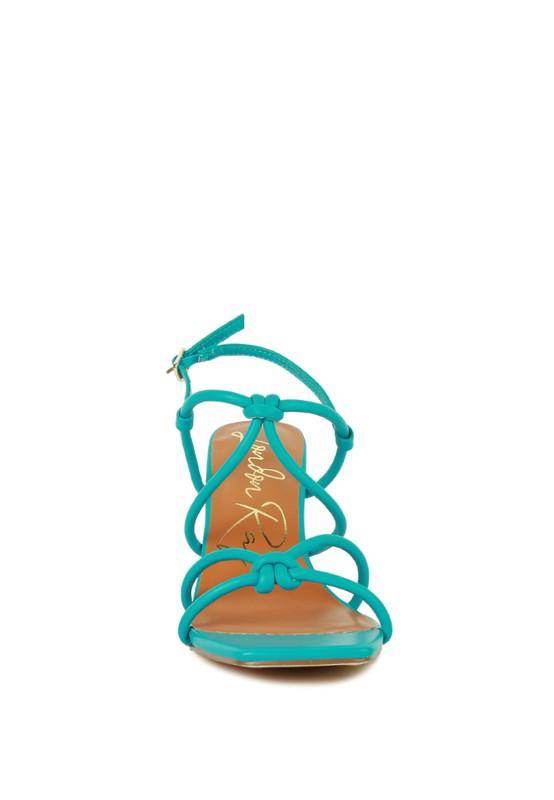 Rag Company turquoise women's heels with stylish straps perfect for vacation style sandals