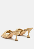 London Rag International Women's Heels in Beige, perfect for vacation worthy footwear