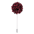 Red floral lapel pin for men's vest and tie sets for men