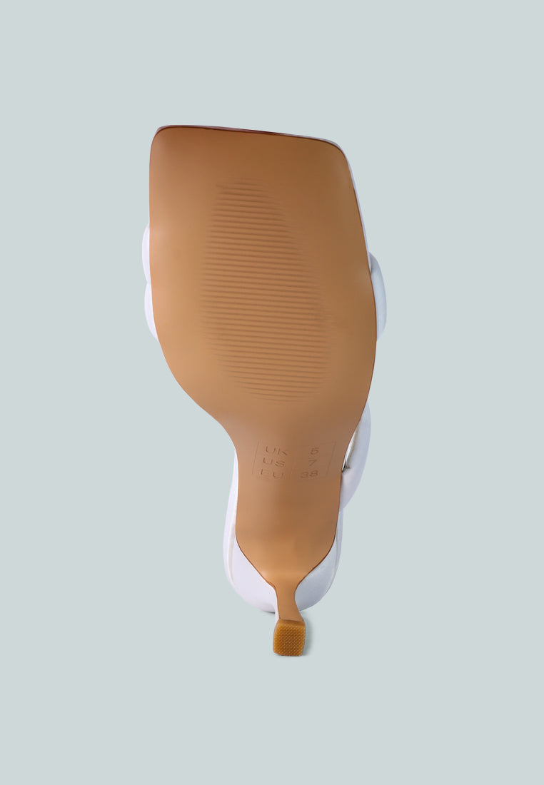 Bottom view of London Rag women's dual strap heel sandals with a stylish design and durable sole