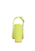 Rag Company women's slingback block heel sandals in bright yellow