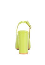 Rag Company women's slingback block heel sandals in bright yellow