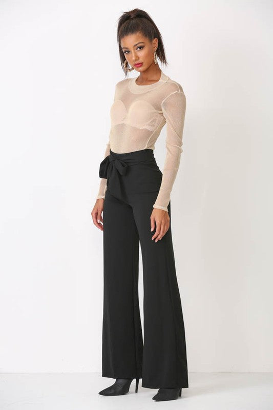 Cemi Ceri women's tie front pants in black, perfect for stylish outings