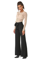 Cemi Ceri women's tie front pants in black, perfect for stylish occasions