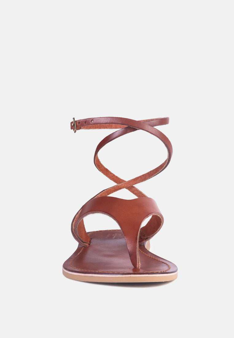 London Rag International Women's Wrap Up Tie Flat Sandals with a stylish crisscross design