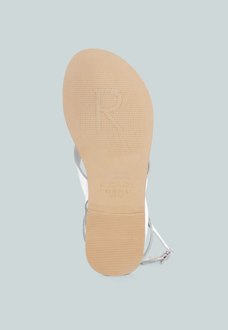 Women's London Rag wrap up tie flat sandals with a comfortable sole for stylish summer wear