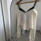 White off the shoulder top with lace details for casual outings