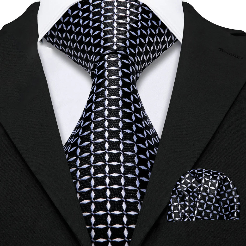 Men's silk tie and pocket square set, perfect for formal events, how fold a pocket square