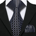 Men's silk tie and pocket square set, perfect for formal events, how fold a pocket square