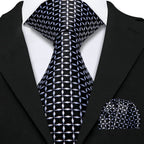 Men's silk tie and pocket square set, perfect for formal events, how fold a pocket square