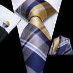 Men's striped tie and pocket square set, perfect for formal events on how fold a pocket square
