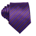 Purple chevron necktie for formal events, how to tie tutorials