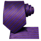 Purple herringbone necktie, silk fabric, perfect for formal events, necktie how to tie