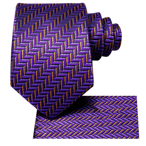 Purple herringbone necktie, silk fabric, perfect for formal events, necktie how to tie