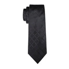 Black patterned men's tie for formal occasions, how to tie men's tie