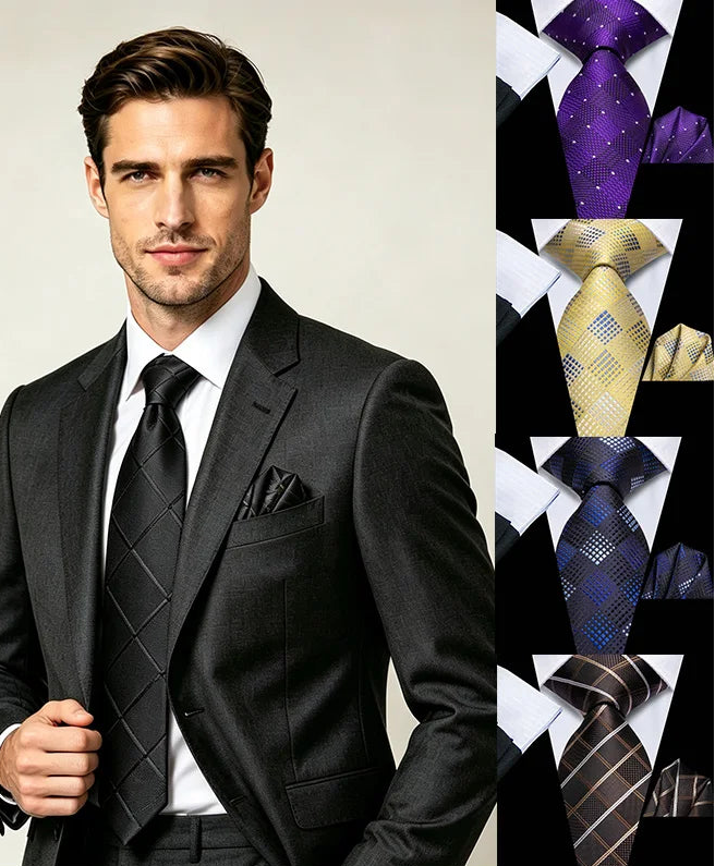 Men's stylish ties in various colors, ideal for learning how to tie men's tie