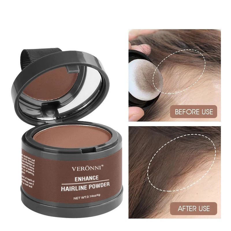 Brown hair line powder for thinning hair, perfect for enhancing hair appearance