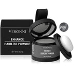 Gray hair line powder for thinning hair, easy application with puff