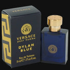 Versace Dylan Blue cologne for men in a distinctive blue bottle with a sleek design and elegant packaging