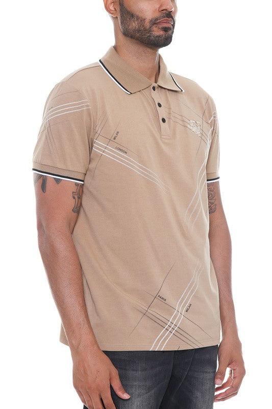 Men's Shirts Version Couture Polo Button Down Shirt