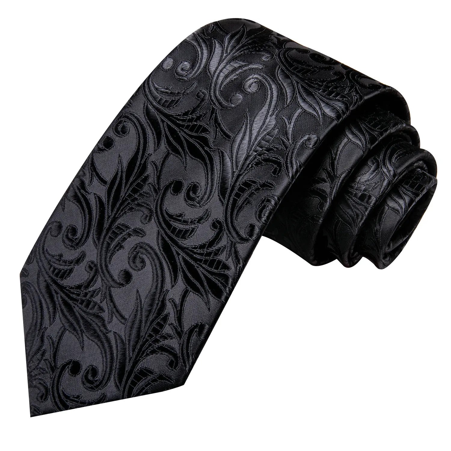 Black patterned tie from VacationGrabs, perfect for formal wear and events