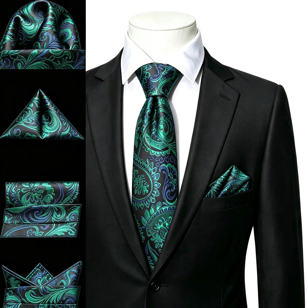 Men's silk pocket square tutorial on how fold a pocket square