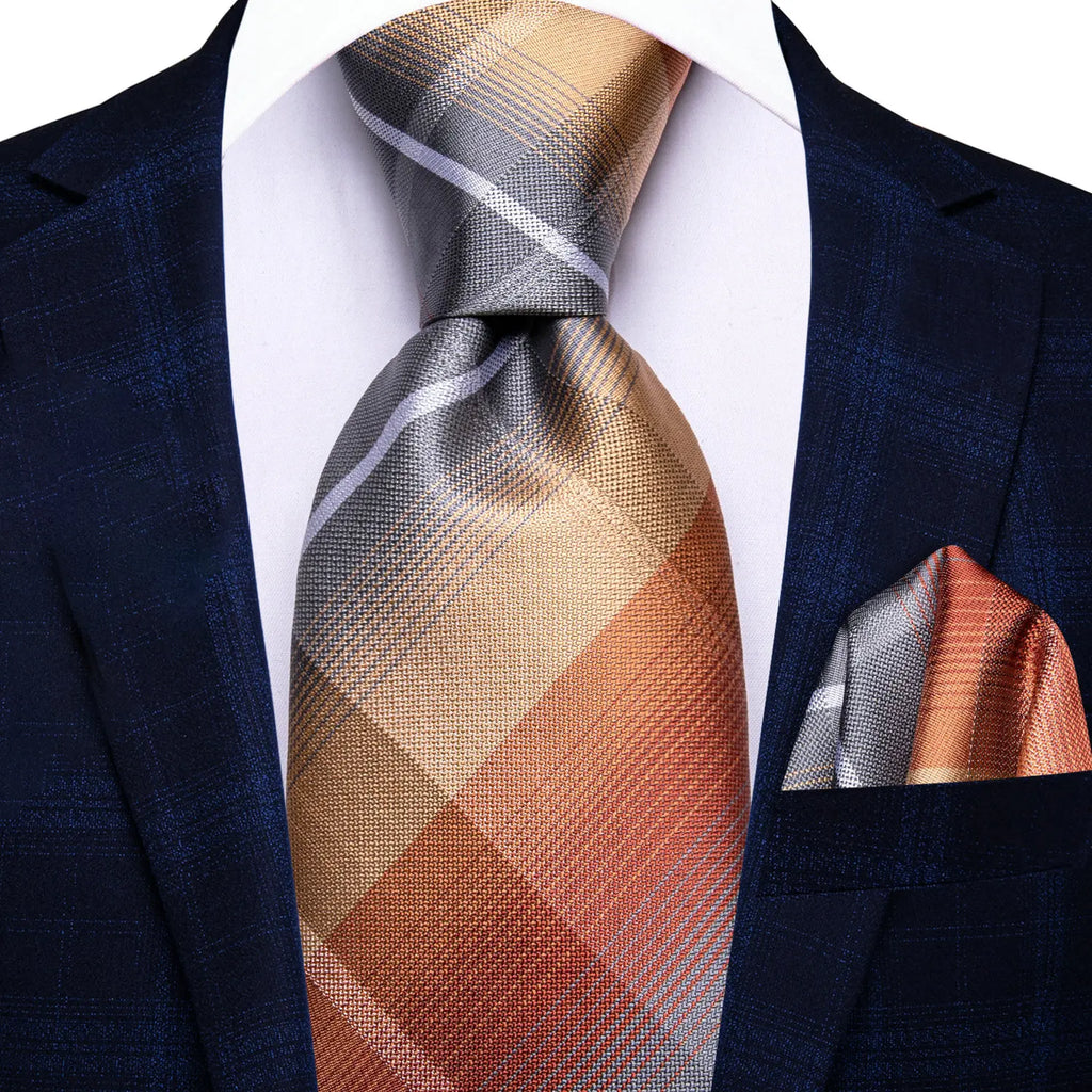 Men's silk tie and pocket square set, how to fold a pocket square