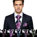 Men's floral necktie in various colors for formal occasions