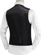 Black satin waistcoat for mens, perfect for formal occasions