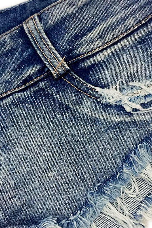 Women's Shorts Vintage Blue Denim Shorts Low Waist Micro Jean Shorts