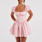 Women's vintage bridal dress in pink, perfect for summer weddings