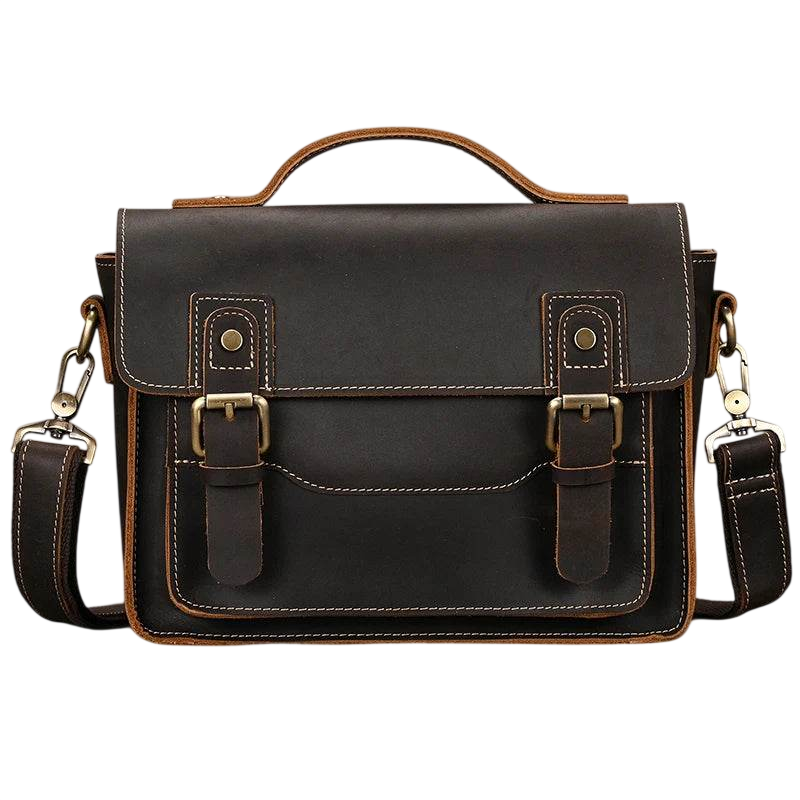Vintage Genuine Leather Men’s Shoulder Sling Crossbody Bag