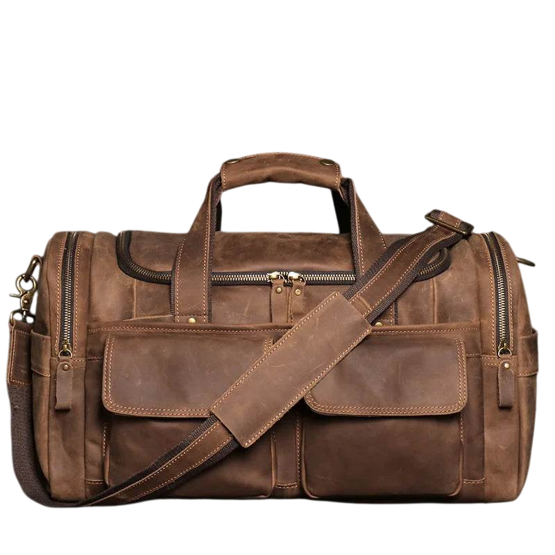 Vintage Genuine Leather Travel Bag Crazy Horse Weekend