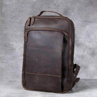 Vintage leather backpack from VacationGrabs with sleek design and multiple compartments