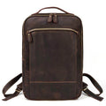 Vintage leather backpack by VacationGrabs featuring a sleek design and multiple compartments