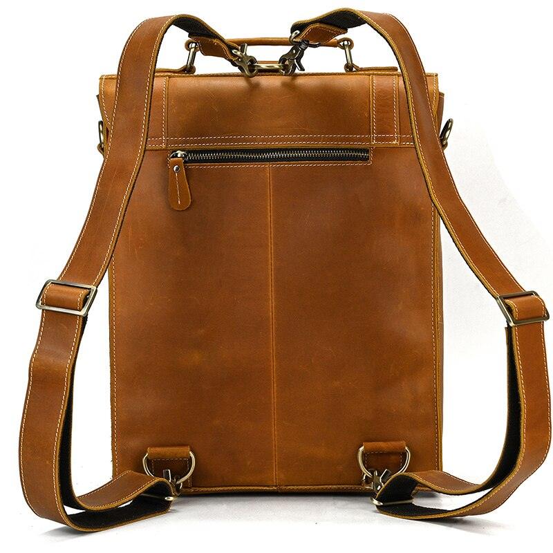 Luggage & Bags - Backpacks Vintage Leather Backpack Men Womens Crazy Horse Leather Backpack