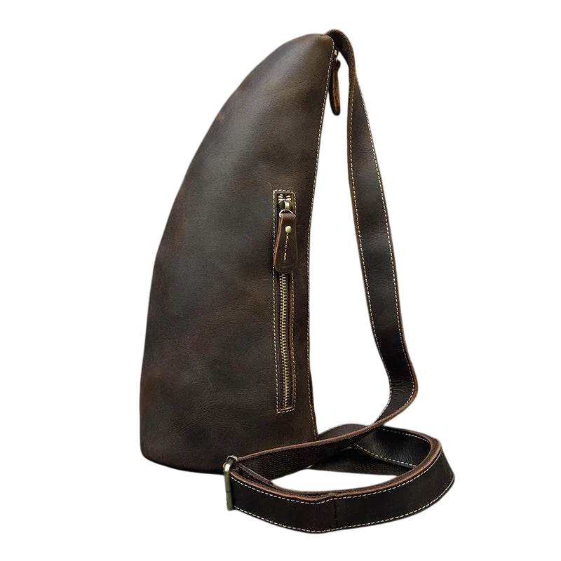 Vintage Leather Chest Bag for Travel - Unisex Style