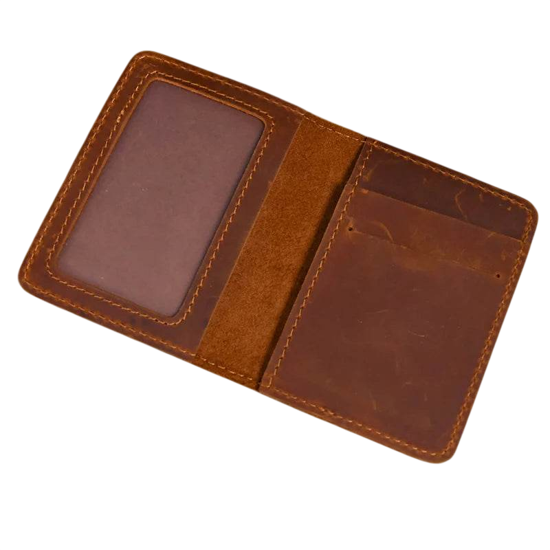 Cartera Delgada de Cuero Vintage para Carné de Conducir, para Hombre y Mujer